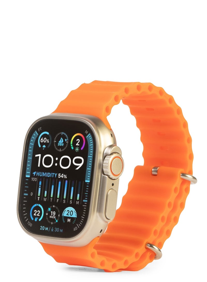 كونكت مي ساعة ذكية ConnectMe S9 Ultra  شاشة عرض Amoled 49 مم، بلوتوث 5.3، 180 مللي أمبير، تطبيق HryFine، مستوى مقاومة الماء IP67، عمر البطارية 7 أيام، أوضاع رياضية احترافية، اختبار الأكسجين والضغط في الدم، مراقب معدل ضربات القلب، مراقبة النوم - Image 2