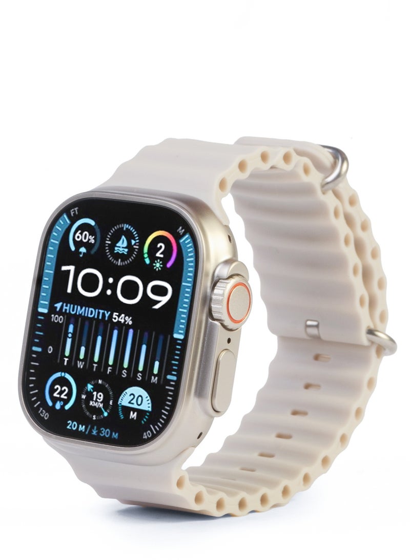 كونكت مي ساعة ذكية ConnectMe S9 Ultra  شاشة عرض Amoled 49 مم، بلوتوث 5.3، 180 مللي أمبير، تطبيق HryFine، مستوى مقاومة الماء IP67، عمر البطارية 7 أيام، أوضاع رياضية احترافية، اختبار الأكسجين والضغط في الدم، مراقب معدل ضربات القلب، مراقبة النوم - Image 4