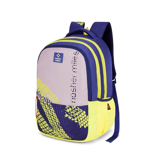 Nasher Miles Kinetics 3 Compartment Laptop Backpack 45 Liters Polyester with Raincover| Front Organiser Ideal for College, School Bags for Boys & Girls (Purple) - Image 1