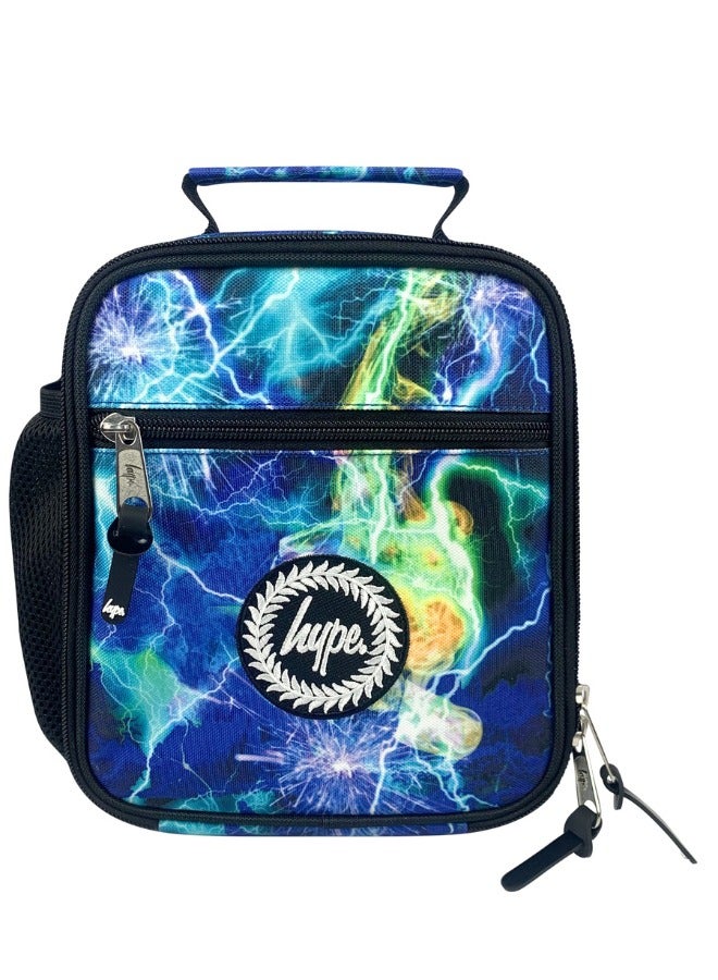 JUST HYPE Insulated Lunch Bag - Multi Lightning Storm - Image 1