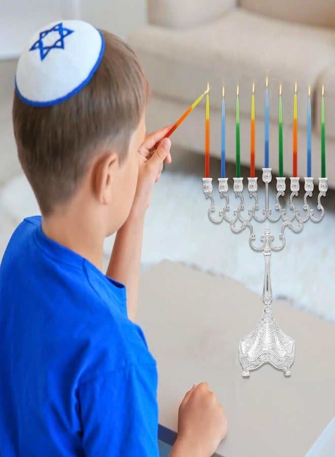 Majestic Giftware Multicolor Hanukkah Candles - CP250 | 45 Dripless Chanukah Candles for All 8 Nights of Hanukkah | Premium Quality Wax | Chanukah Candles Fits Most Menorahs (Blue/Orange/Green) - Image 3