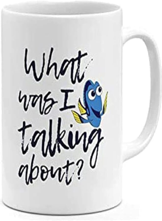 RYN PRINTED DESIGN Dory Ellen Finding Nemo Quote Oz Coffee Mug Finding Nemo Design Oz Ceramic Novelty Mug Multicolour