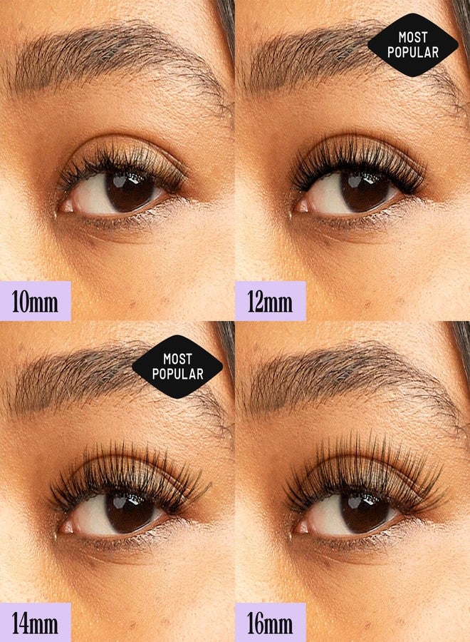 Lilac St. Lilac St - Originals Natural Faux Eyelash Clusters (14mm) - Soft, Natural Look - DIY Lash Extension Wisps - Lightweight & Lifelike - Lasts 10 Days - Cruelty Free, Vegan, Women Founded - 10 Lashes - Image 5