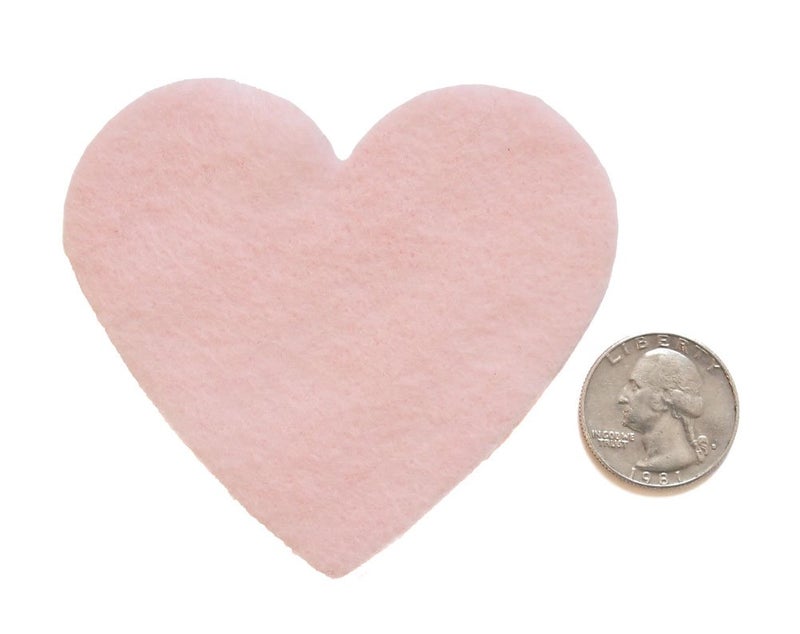 Playfully Ever After 3 Inch 28pc Felt Hearts (Light Pink) - Image 3
