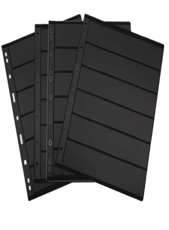 Lewano Stamp Pages for Stamp Album Binder, 15 Sheet (30 Page) 6 Rows Pages for Stamp Collectors, Professional Pack (6 Rows) (15 Sheet) - Image 1