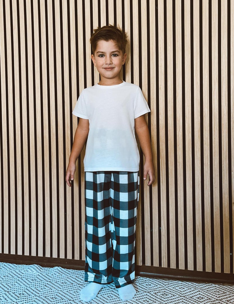 Arshiner Boys Pajama Pants 2 Pack Soft Plaid Sleepwear Kids Lounge PJ Bottoms with Pockets 12-13 Years - Image 2