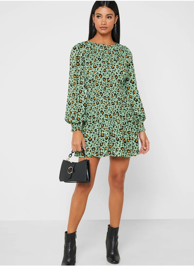 Jacqueline de Yong Printed Pleated Dress