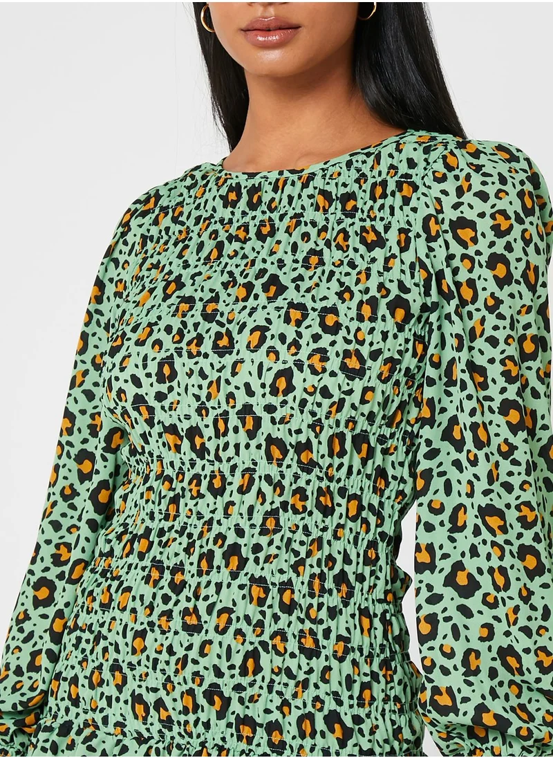 Jacqueline de Yong Printed Pleated Dress