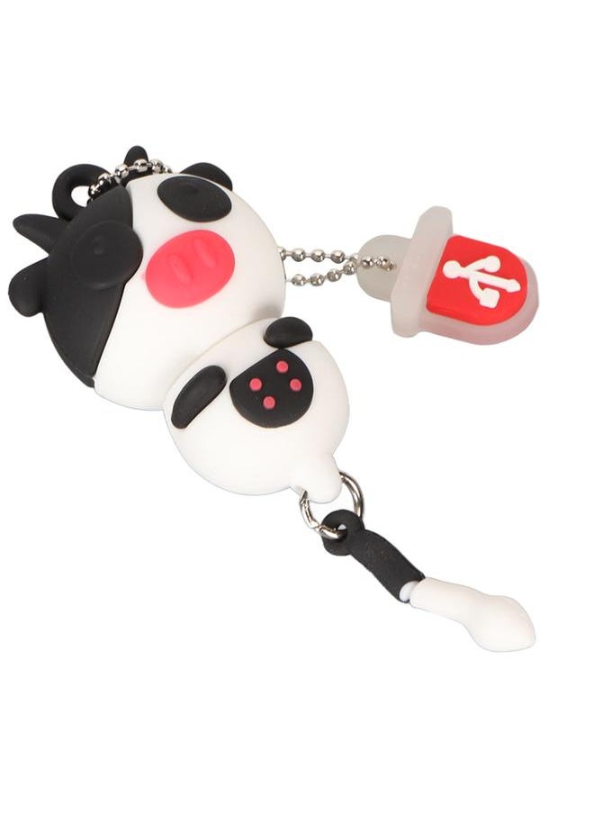 Thoraya Creative cartoon cute animal USB flash drive for mobile phone and computer dual-purpose USB flash drive Little Cow 64GB  - Image 4