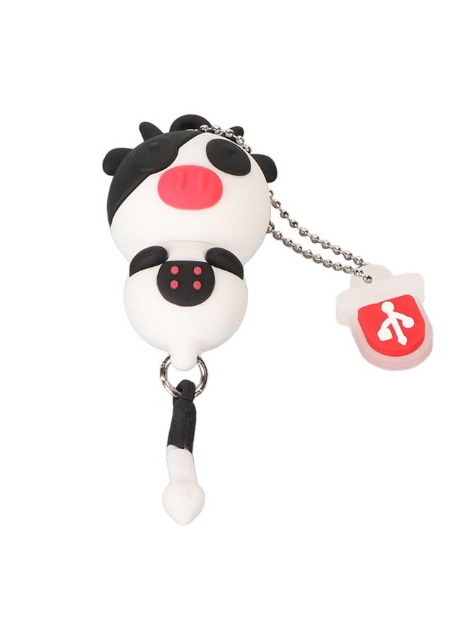 Thoraya Creative cartoon cute animal USB flash drive for mobile phone and computer dual-purpose USB flash drive Little Cow 64GB  - Image 2