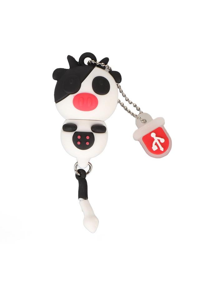 Thoraya Creative cartoon cute animal USB flash drive for mobile phone and computer dual-purpose USB flash drive Little Cow 64GB  - Image 3