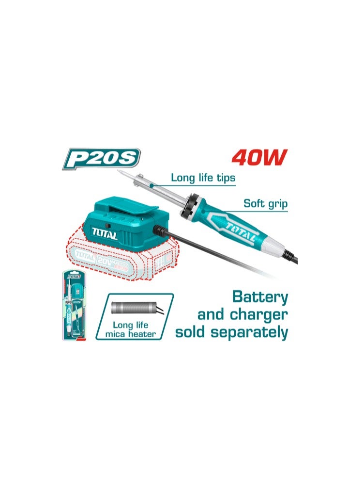 TOTAL 40W Battery Operated Iron - TSILI2001 - Total