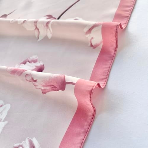 FONYVE Silk Scarfs for Women Lightweight, Fashion Head Scarf, Satin Hair Wrap for Sleeping 27.5 × 27.5 inches - Image 3