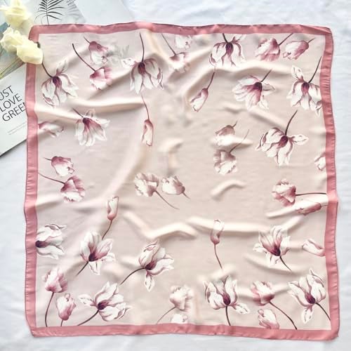 FONYVE Silk Scarfs for Women Lightweight, Fashion Head Scarf, Satin Hair Wrap for Sleeping 27.5 × 27.5 inches - Image 2
