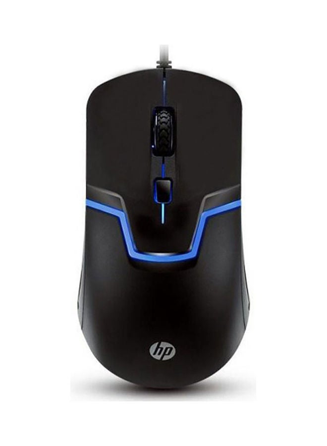 HP ماوس ألعاب سلكي USB بإضاءة LED ألوان مع إمكانية التحكم في عدد النقاط لكل بوصة - أسود - Image 1