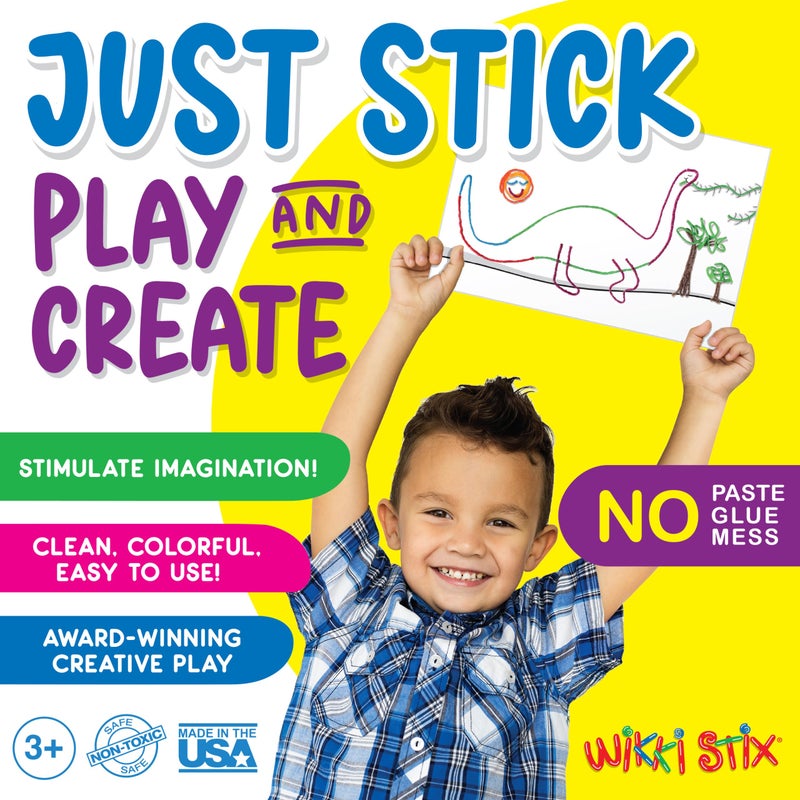 WikkiStix Wikki Stix Rainbow Pak Arts & Crafts, Kids Travel Essential, Pack of 24 in Rainbow Colors, Ages 3 & Up - Image 2