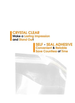 MARKQ 14" X 20" Clear Resealable Poly Mailers Bag, Self-Sealing Plastic Cellophane Bags for Packaging, Clothing, Pants, A4 Documents, Photos  - Image 3