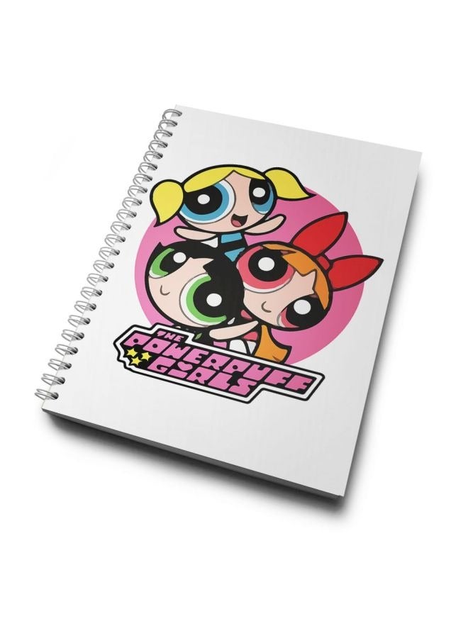 LIT Power Puff Girls Printed Hardcover Spiral Notebook - Image 1