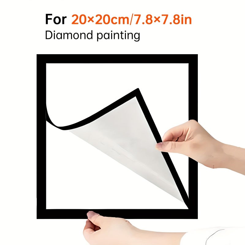 Black Magnetic Frame 7.87x7.87 inch for Diamond Paintings Self Adhesive Home Decor - Image 3