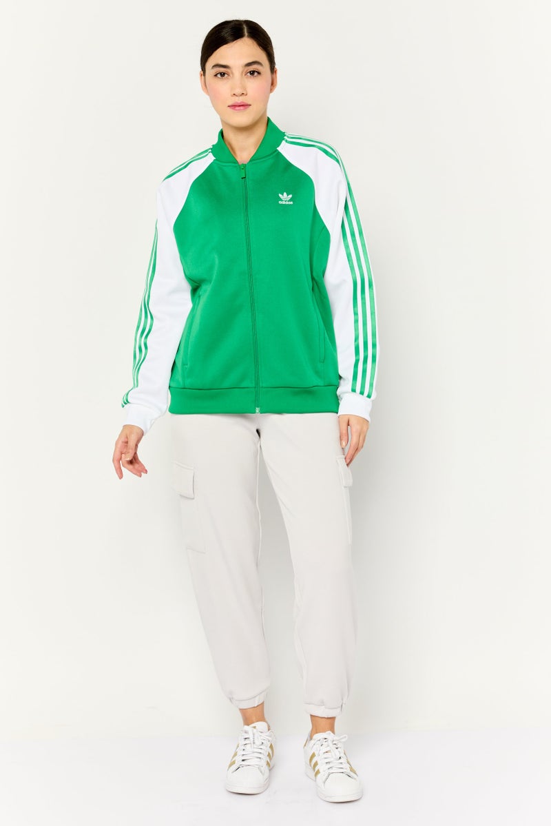 adidas Originals Women Sportswear Fit Long Sleeve Outdoor Jacket, Green - Image 2