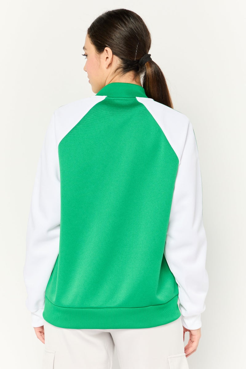 adidas Originals Women Sportswear Fit Long Sleeve Outdoor Jacket, Green - Image 4