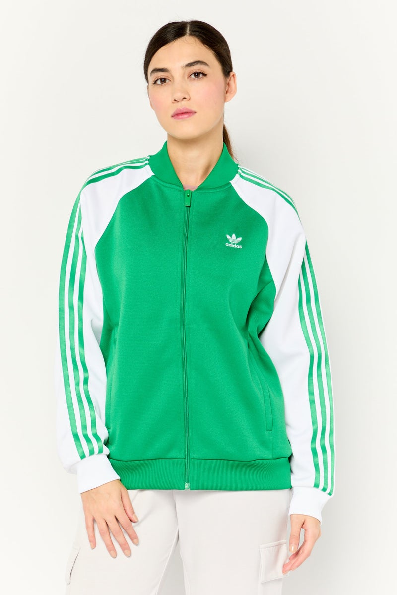adidas Originals Women Sportswear Fit Long Sleeve Outdoor Jacket, Green - Image 1