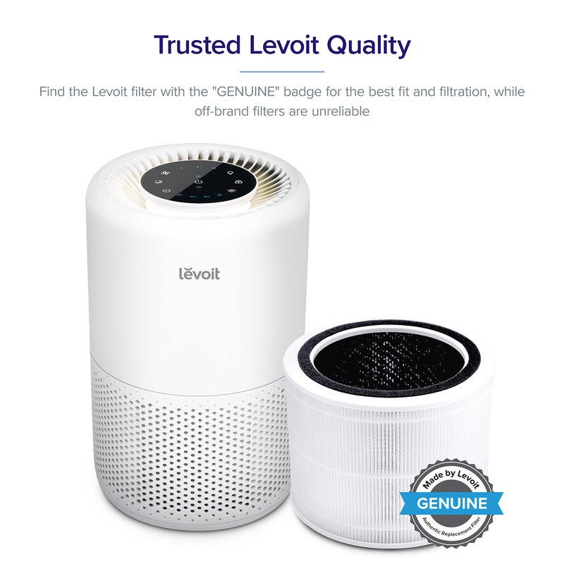 LEVOIT Core 200S Air Purifier Replacement Filter  3-in-1 Filter  High-Efficiency Activated Carbon  Core 200S-RF  White - Image 3