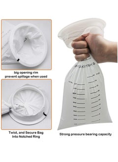 Verona 15 Pack Disposable Emesis Bags White, Vomit Bags for Travel and Motion Sickness,1000 ml  - Image 3