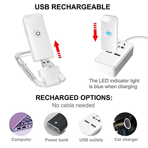 FLYNGO Rechargeable LED Study/Table/Desk Lamp with Book Reading Lamp Clip on Book Light - Combo Set of 2 - Image 5