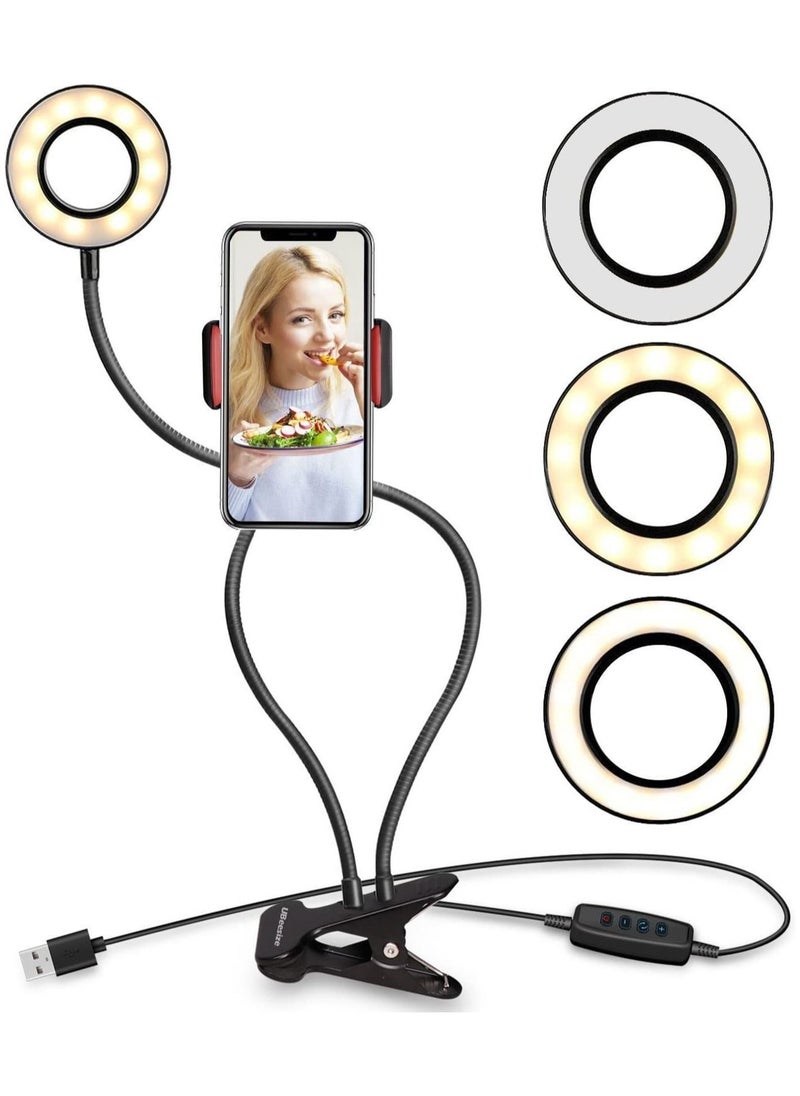 Generic - Light Stand for Live Stream, Selfie Ring Light with Webcam Mount for Logitech C925e, C922x, C930e,C922,C930,C920,C615 - Image 1