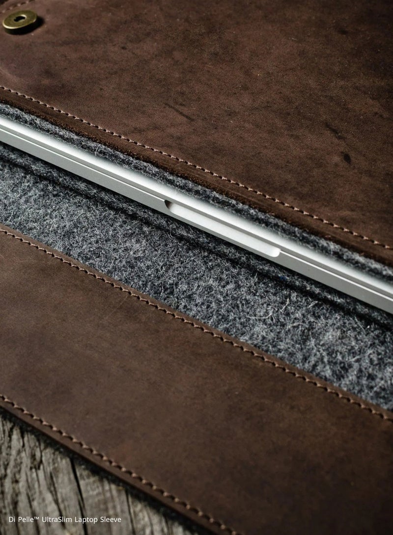 Dipelle Di Pelle™ UltraSlim Laptop Sleeve 11” | Premium PU Leather & Felt | Compatible with iPad Air 11” M2, iPad Pro 11” M4, iPad 10.9/10.2 | Slim & Stylish - Image 2