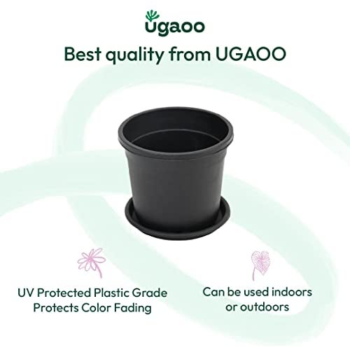 Ugaoo UV Treated Gardening Plastic Tray (Plate/Saucer) for Pots - 12 inch, Black Color, Set of 3 | Tray for Plants Pot for Indoor Home Decor & Outdoor Garden & Balcony - Image 3