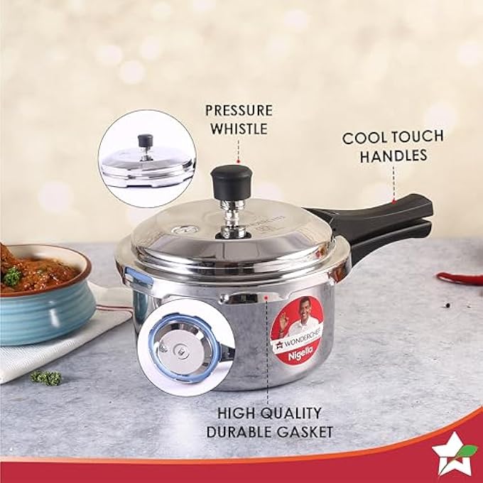 Wonderchef Nigella TriPly Outer Lid Pressure Cooker 3L 5 Years Warranty - Image 3