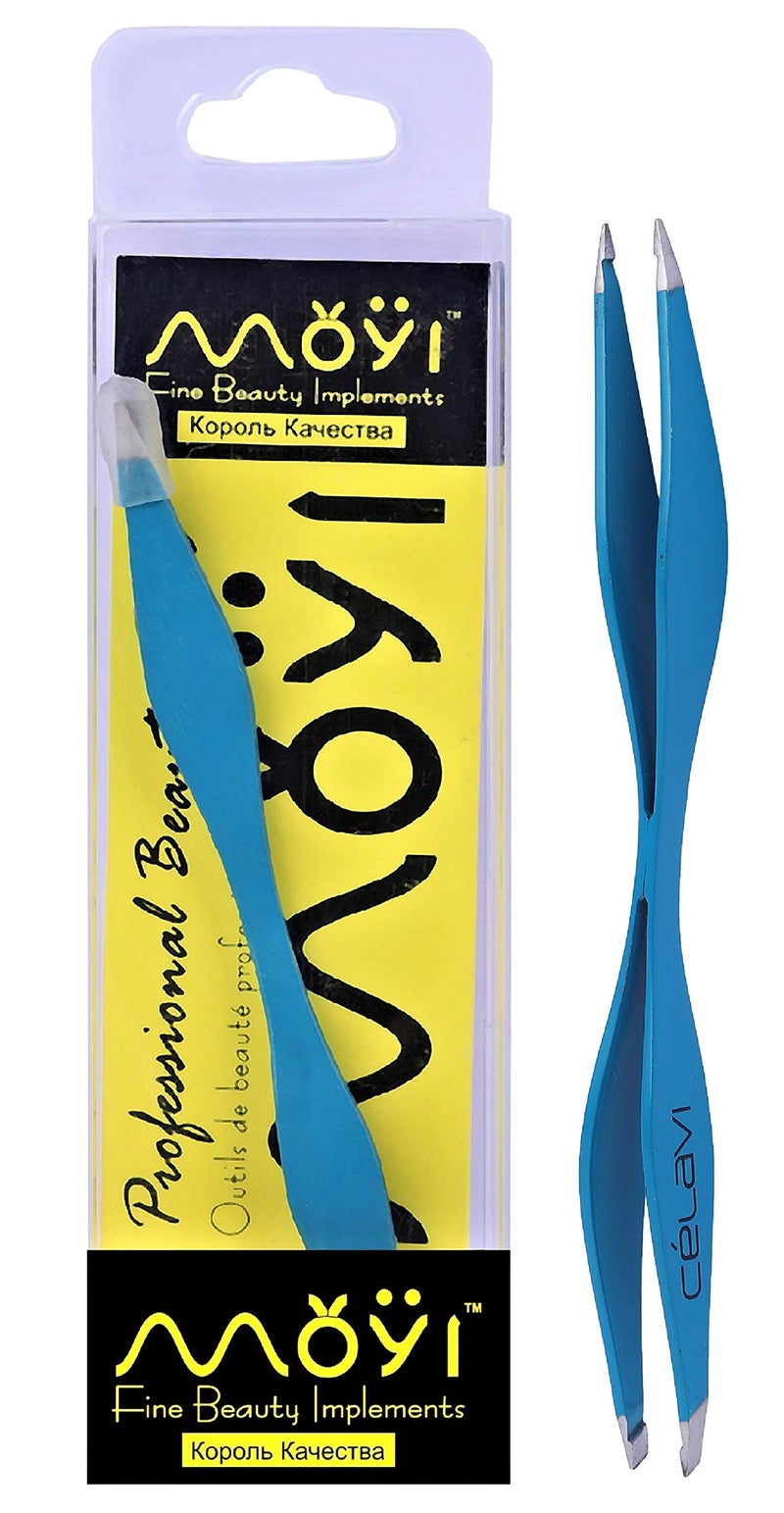 MOYI Stainless 2 in 1 Slant-Pointed Tip Tweezer Tool for Eyebrow and Facial Hair Remover - Image 4