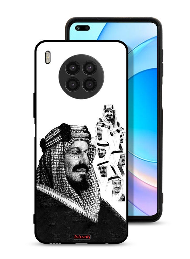 Tolwak Honor 50 Lite Protective Case Cover Kings Of Saudi Arabia BW Poster Art - Image 1