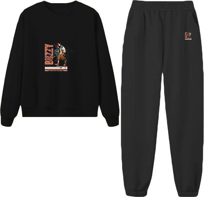 DogFish Tracksuit Buzzynoise Printed Plus Size Bottom Top Set
