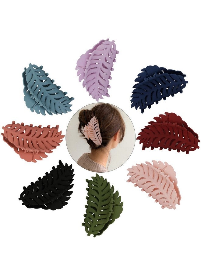 AMCAMI Hair Accessories for Women - 8 Pack Trendy Banana Clips for Thick Hair, 3.7 inch Non-slip Large Strong Hold Jaw Clips - Image 1