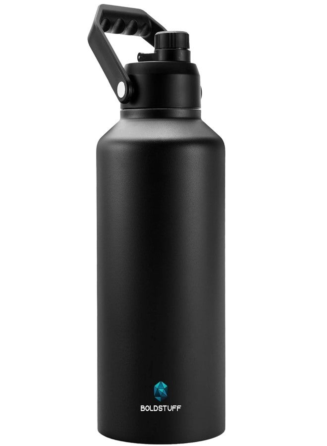 BOLDSTUFF Insulated Water Bottle 3000ml, Hot Water Bottle, Thermosteel Water Bottles for Travel, Home, Office, School, Gym, Adults, ISI Certified Water Bottle 12+ Hr Hot and 18+ Hr Cold, Black - Image 1