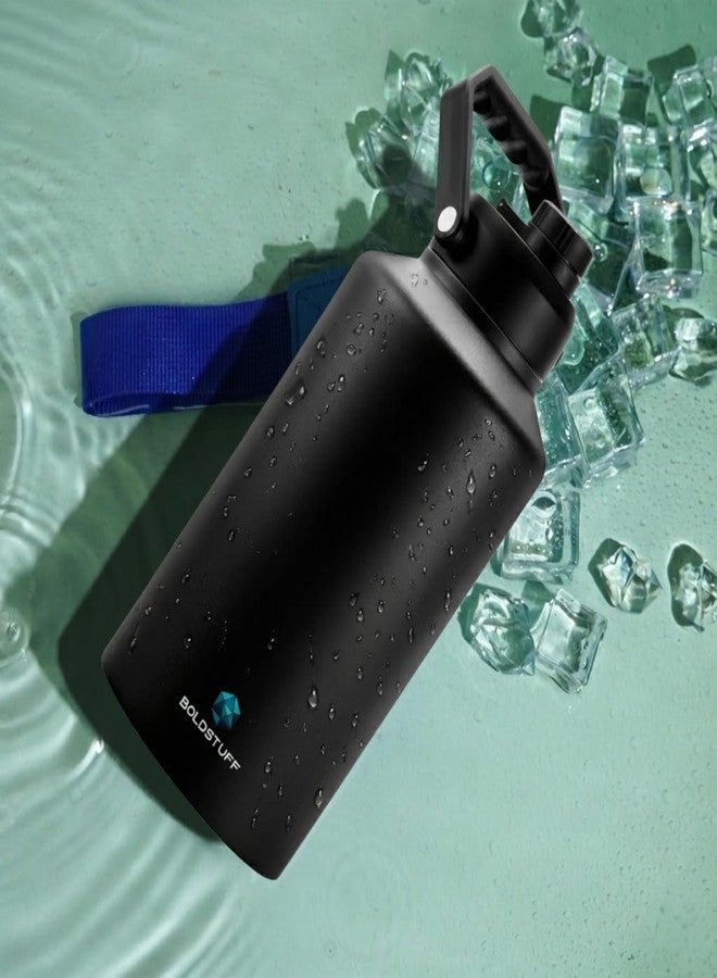 BOLDSTUFF Insulated Water Bottle 3000ml, Hot Water Bottle, Thermosteel Water Bottles for Travel, Home, Office, School, Gym, Adults, ISI Certified Water Bottle 12+ Hr Hot and 18+ Hr Cold, Black - Image 4