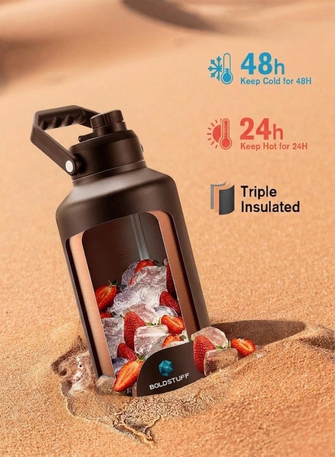 BOLDSTUFF Insulated Water Bottle 3000ml, Hot Water Bottle, Thermosteel Water Bottles for Travel, Home, Office, School, Gym, Adults, ISI Certified Water Bottle 12+ Hr Hot and 18+ Hr Cold, Black - Image 2