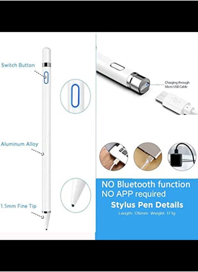 PROMASS - Capacitive Stylus Pen For Apple iPad Pro White - Image 1