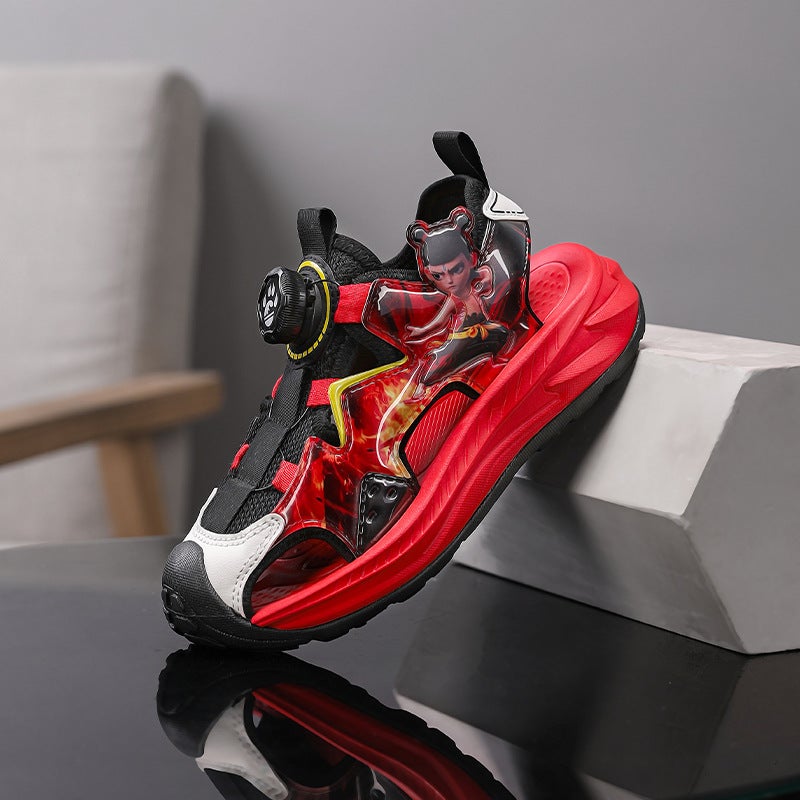 2025 Boys Sandals Nazha Baotou Sandals Hollow Breathable Children'S Beach Shoes Ultra Light Soft Sole - Image 1