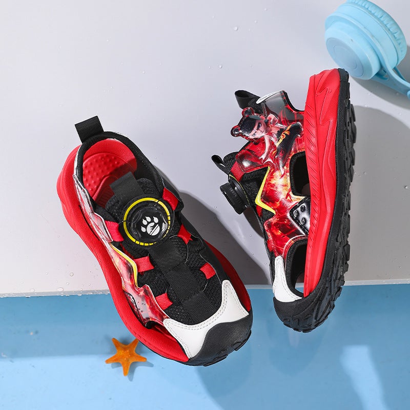 2025 Boys Sandals Nazha Baotou Sandals Hollow Breathable Children'S Beach Shoes Ultra Light Soft Sole - Image 5