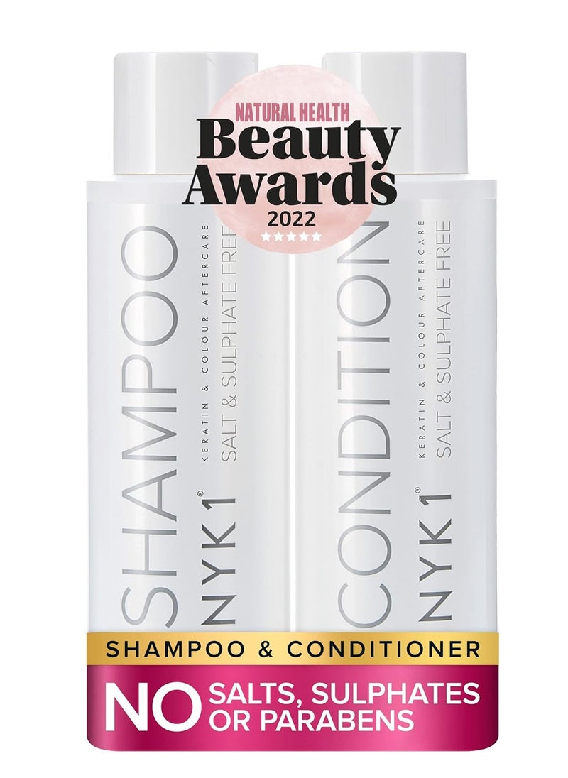 NYK1 - SALT NYK1 Sulfate-Free Shampoo and Conditioner Set for Color-Treated Hair, Extensions and Keratin Treatments (2 x 16.9 Fl Oz) - Image 1