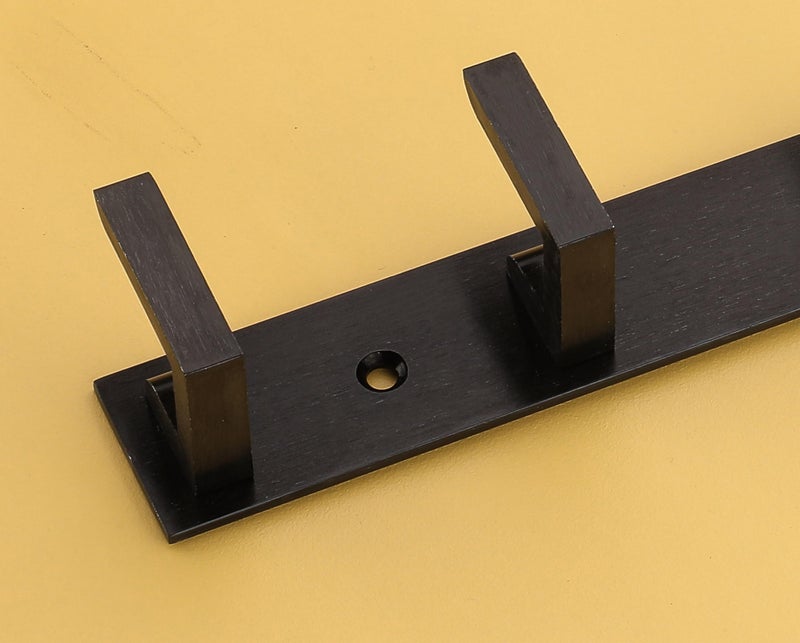 iSTAR 8 Pin Bathroom Cloth Hooks Hanger Wall Bedroom Bathroom Robe Hooks Rail for Hanging Keys,Clothes,Towel Steel Hook (Black, Pack of 2) - Image 3