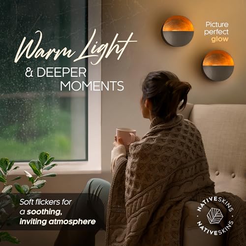 NativeSkins Eclipse Metal Wall Candle Sconces Set of Two Wall Candle Holders - Set of 2 Handcrafted Decorative Tea Light Sconce for Living Room Decor Gold Tea Holder - Image 2