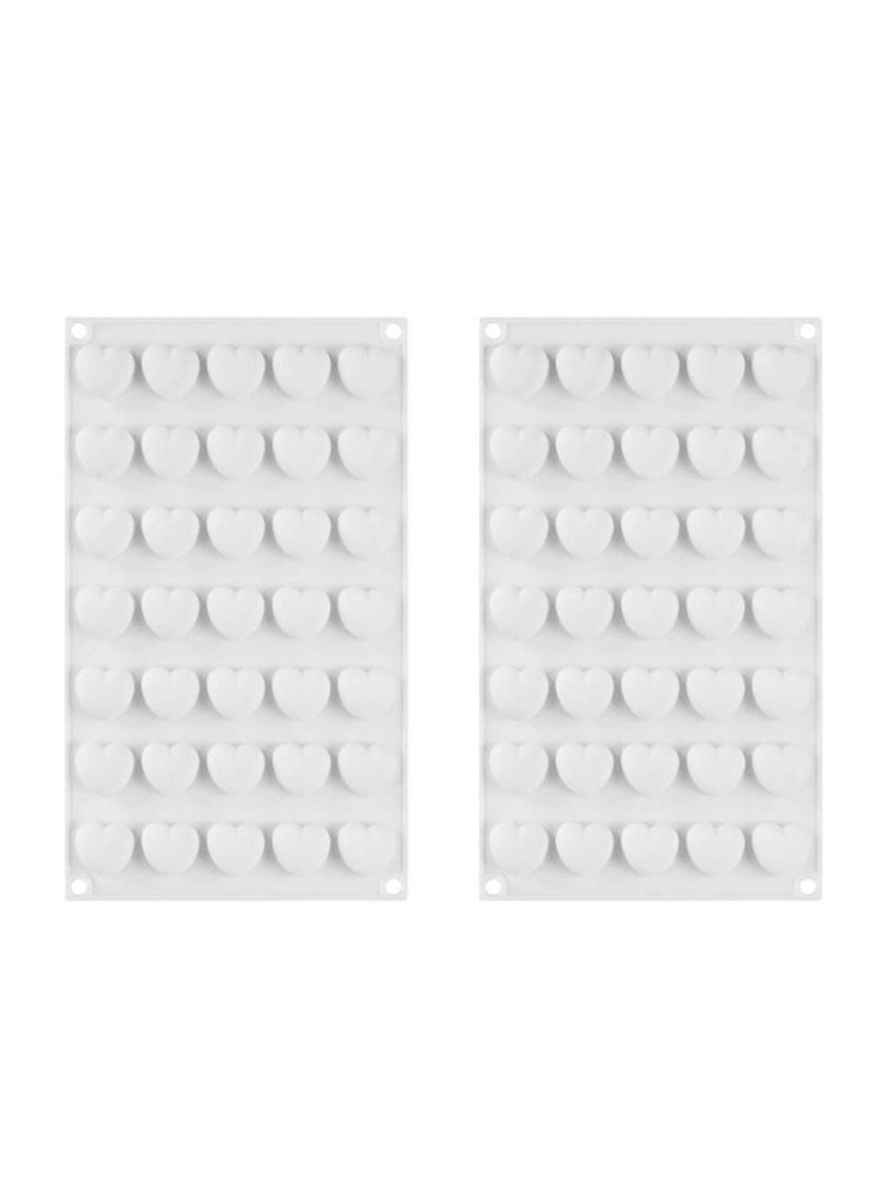 Y&D Pack of 2 Gummy Heart Candy Molds Silicone - Chocolate Non-Stick Reusable, Kitchen Rubber Tray For Ice, Crayons, Fat Bombs, and Soap Molds, Dishwasher Safe - Image 1