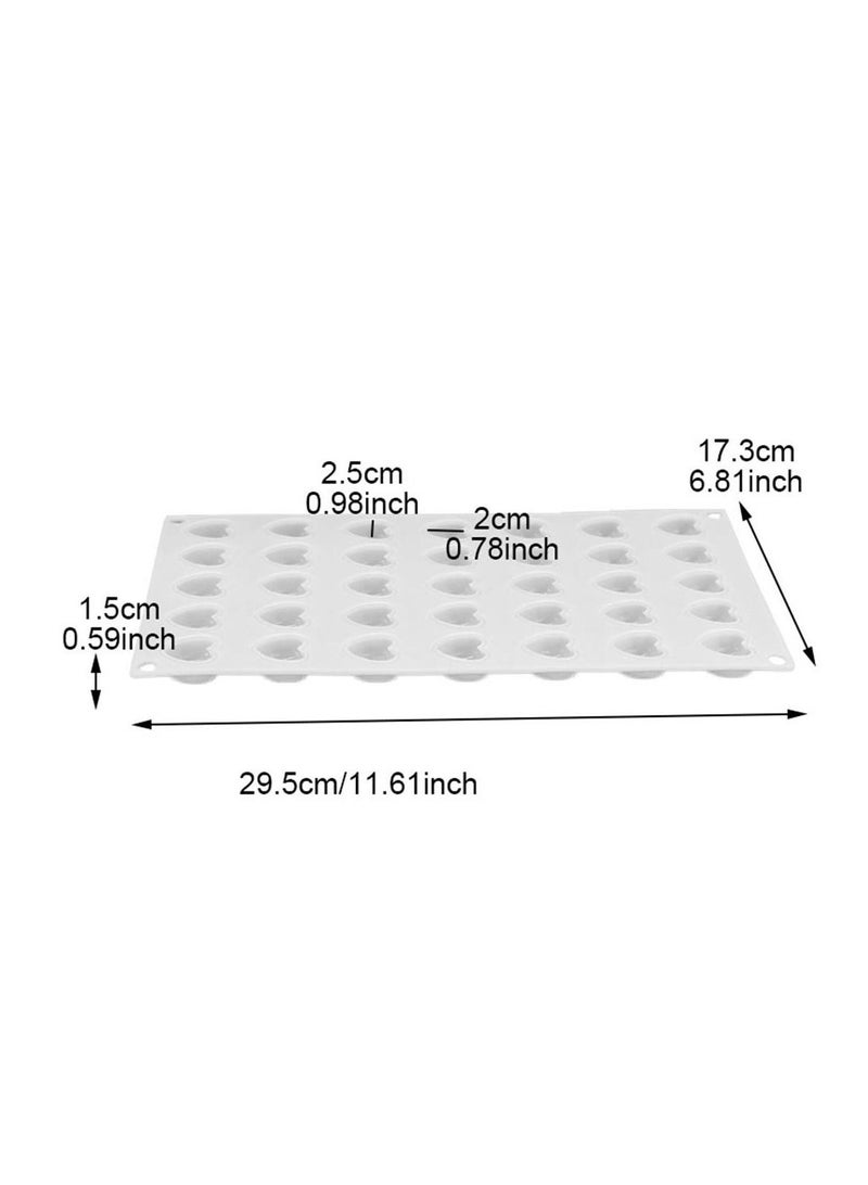 Y&D Pack of 2 Gummy Heart Candy Molds Silicone - Chocolate Non-Stick Reusable, Kitchen Rubber Tray For Ice, Crayons, Fat Bombs, and Soap Molds, Dishwasher Safe - Image 3