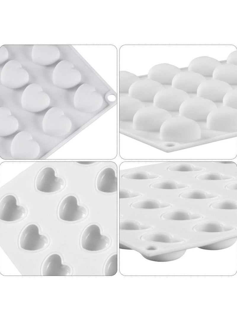 Y&D Pack of 2 Gummy Heart Candy Molds Silicone - Chocolate Non-Stick Reusable, Kitchen Rubber Tray For Ice, Crayons, Fat Bombs, and Soap Molds, Dishwasher Safe - Image 4