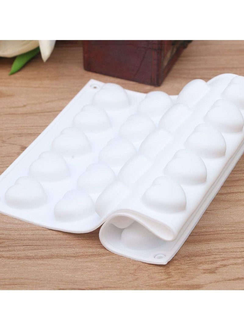 Y&D Pack of 2 Gummy Heart Candy Molds Silicone - Chocolate Non-Stick Reusable, Kitchen Rubber Tray For Ice, Crayons, Fat Bombs, and Soap Molds, Dishwasher Safe - Image 5